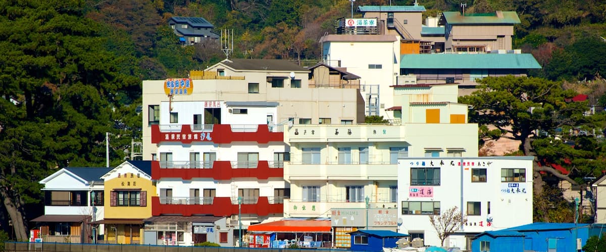 土肥海岸 フィーチャー ビーチ と 小さな町あるいは村