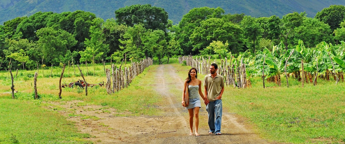 Ometepe Island which includes landscape views, hiking or walking and mountains
