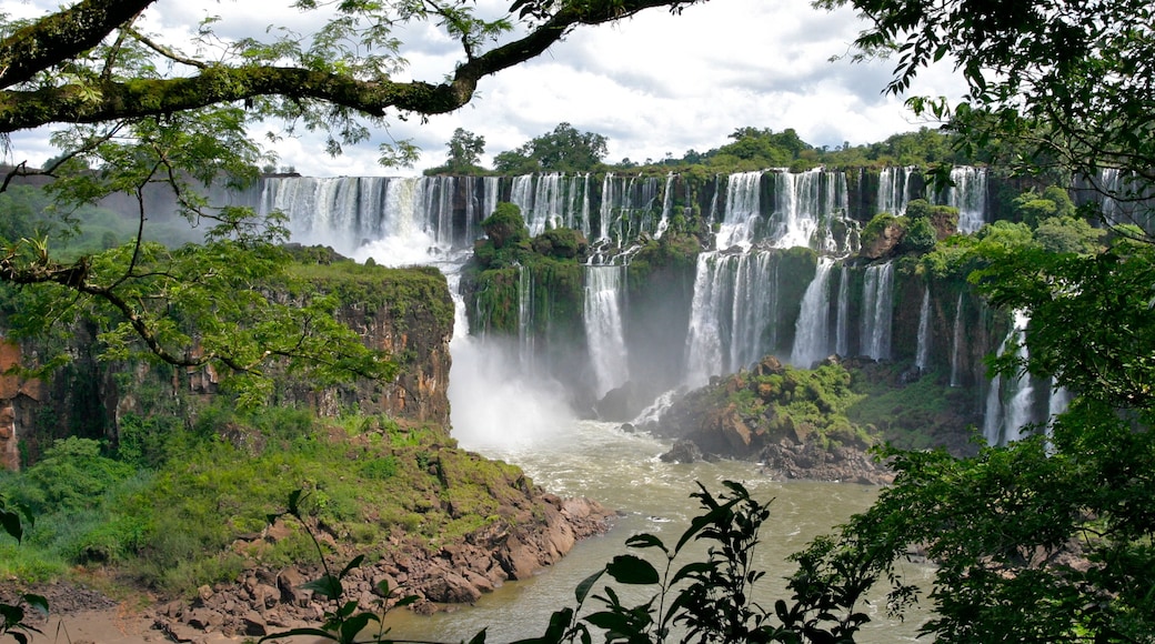 Iguazu Falls featuring a waterfall and landscape views