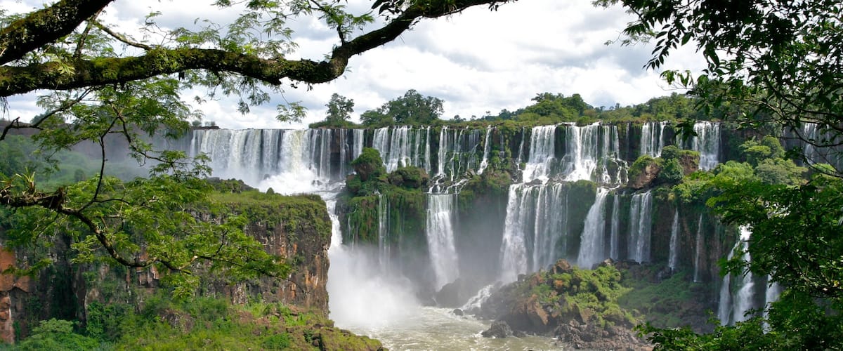 Iguazu Falls featuring a waterfall and landscape views