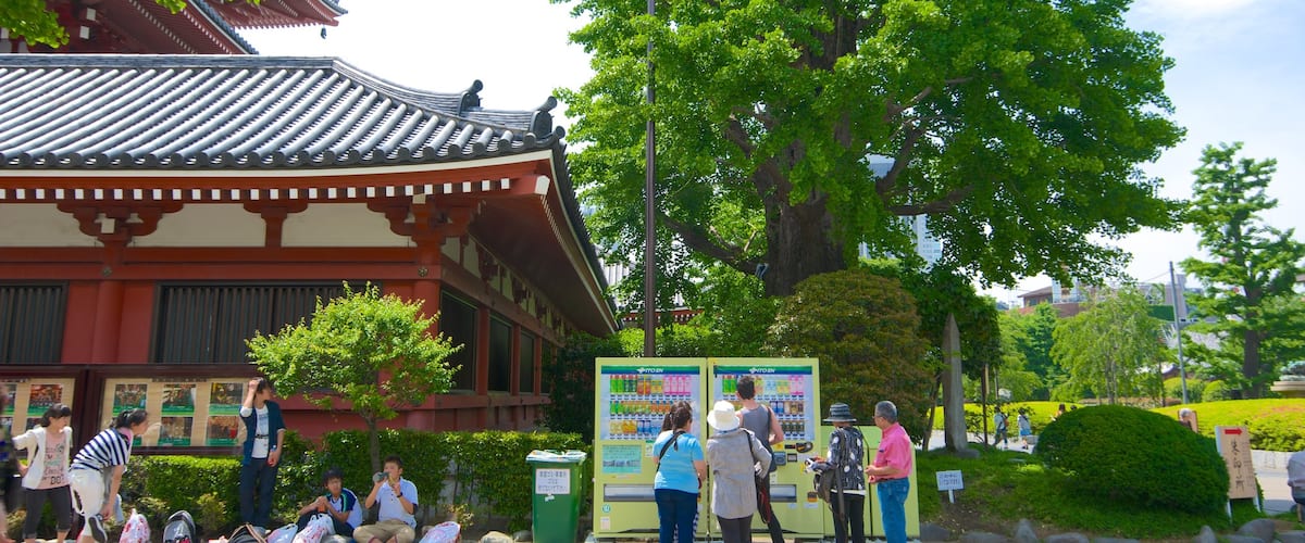 Sensoji Temple which includes a temple or place of worship and religious aspects