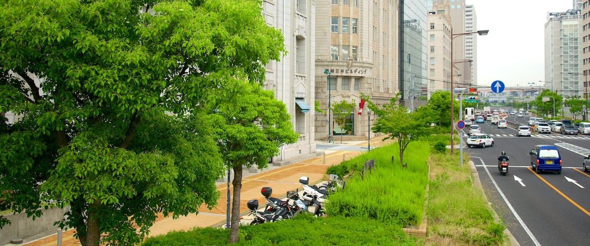 神戶 呈现出 街道景色 和 城市