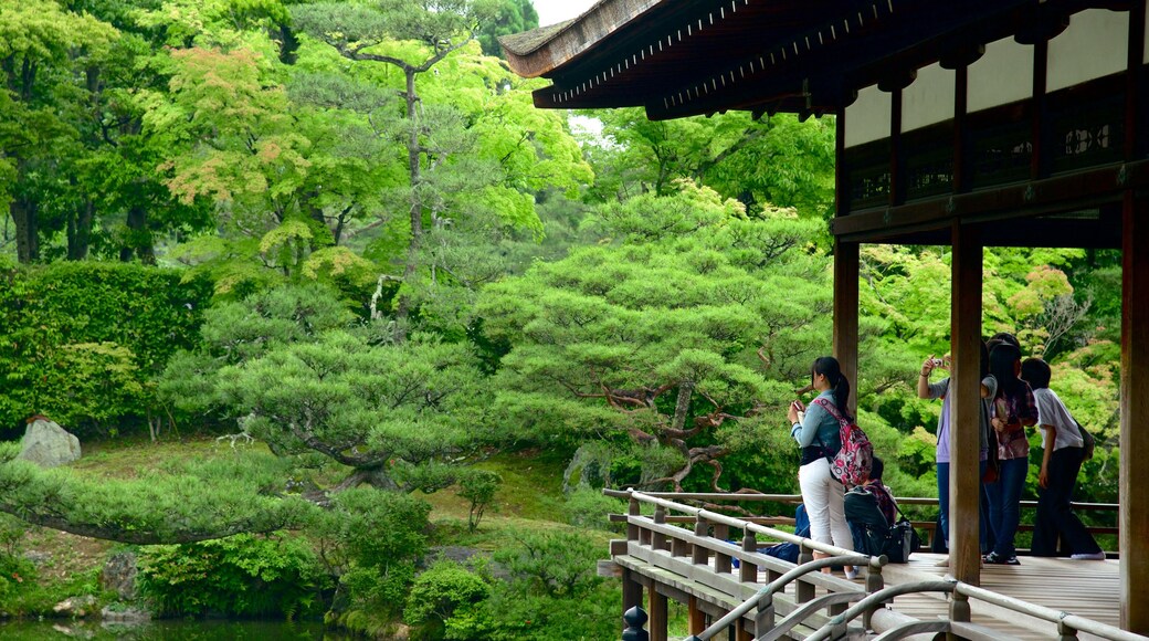 Ninnaji Temple featuring religious aspects, a temple or place of worship and landscape views