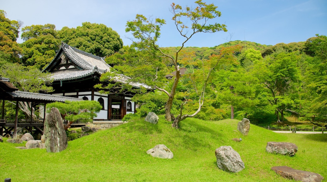 Kodaiji Temple which includes landscape views, a garden and religious aspects