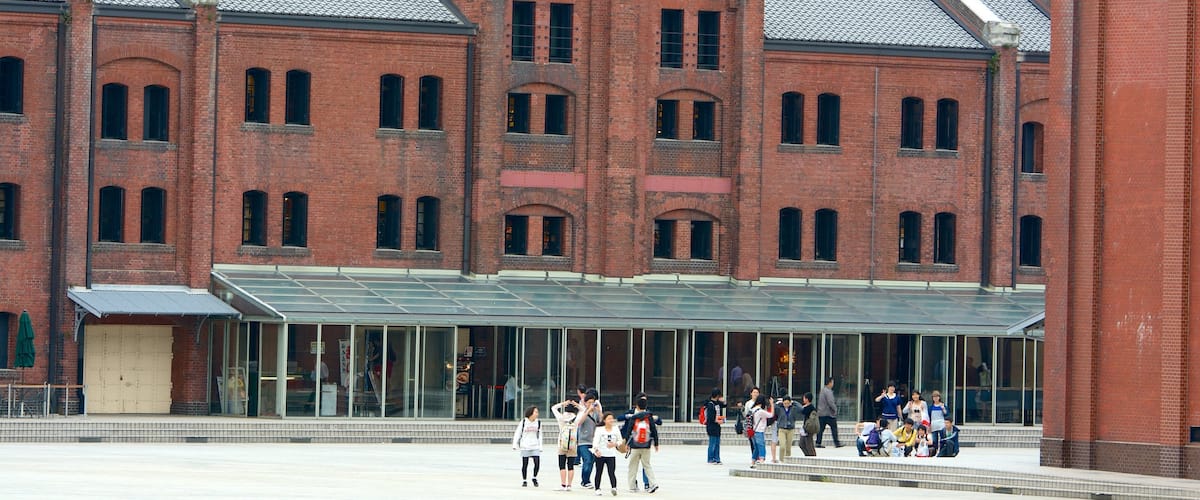 Red Brick Warehouse showing a city and street scenes