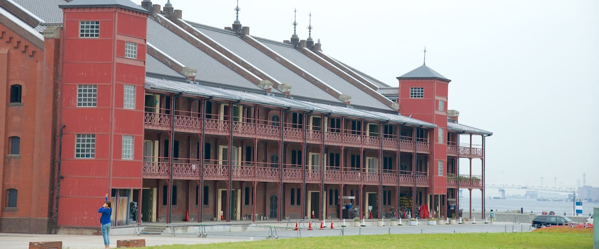 Red Brick Warehouse showing a city