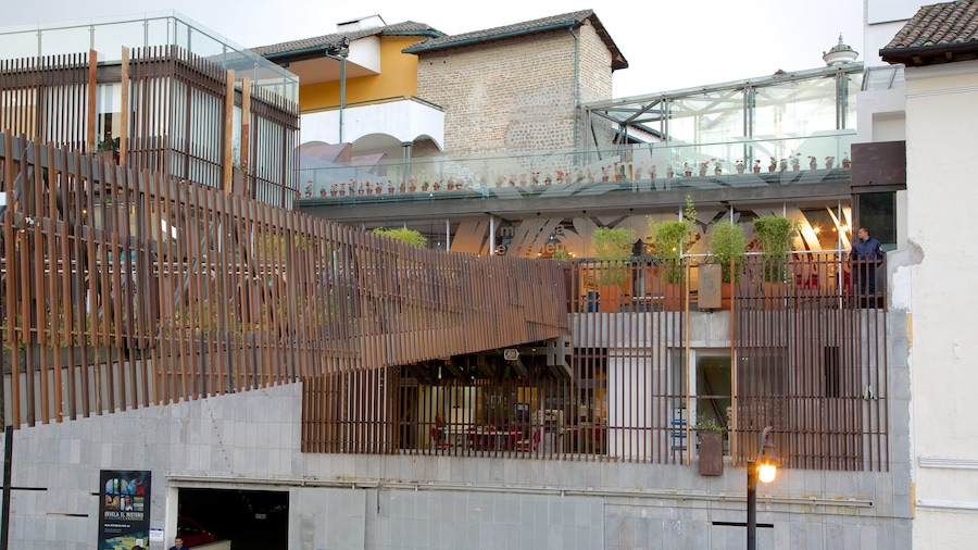 Andes-regionen som viser moderne arkitektur og en by