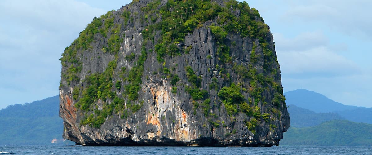 Palawan que incluye vistas de paisajes, imágenes de una isla y vistas generales de la costa