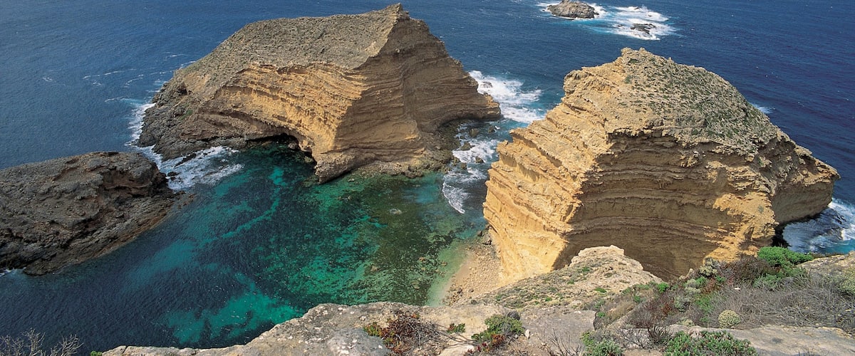 Port Lincoln showing landscape views and rugged coastline