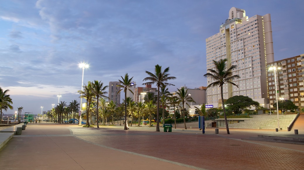 North Beach which includes modern architecture, street scenes and a coastal town