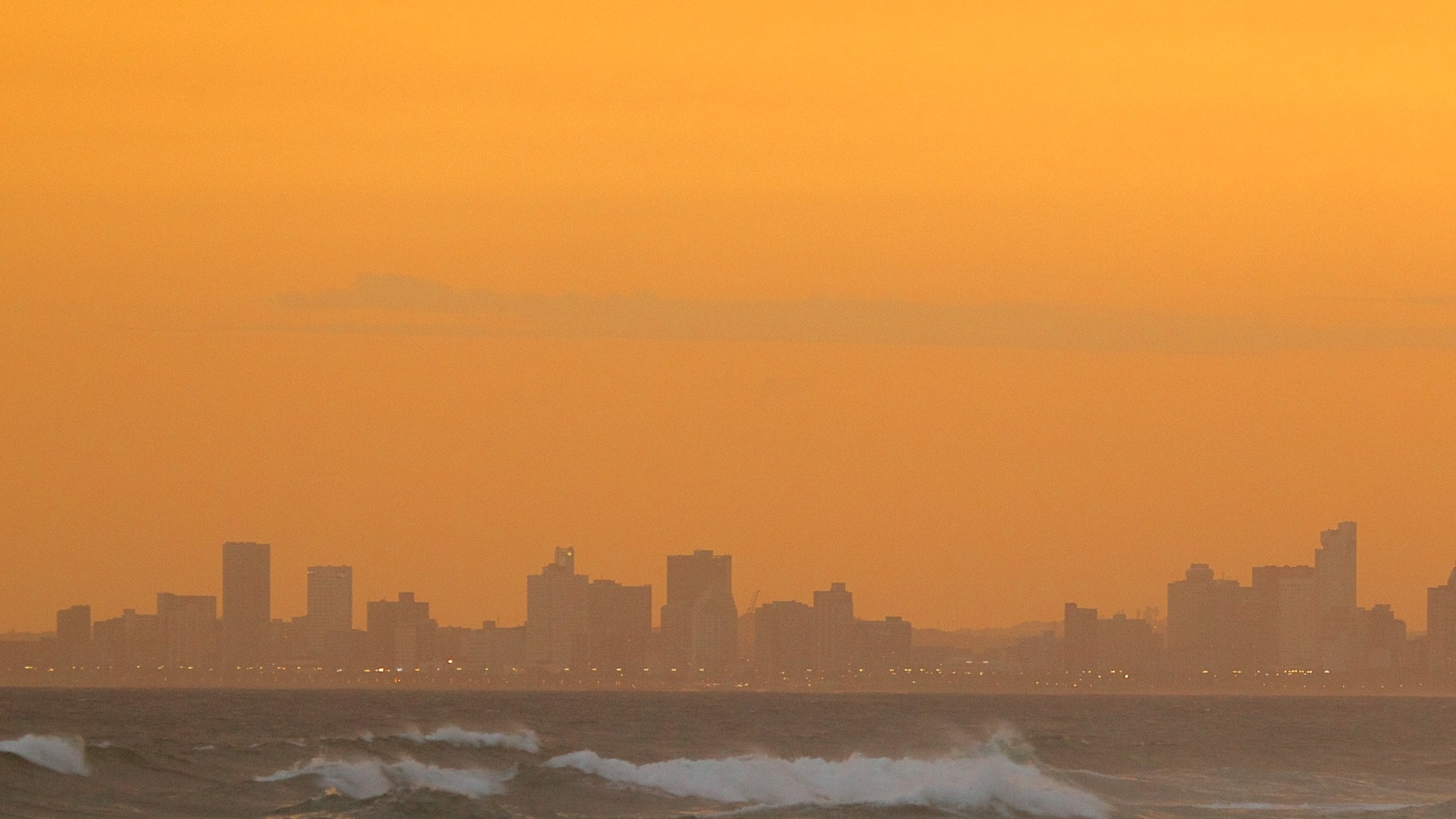 Kwazulu-Natal montrant vues littorales, coucher de soleil et ville