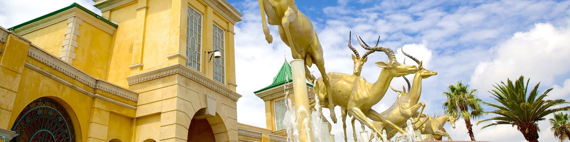 Gold Reef City which includes heritage architecture, art and outdoor art