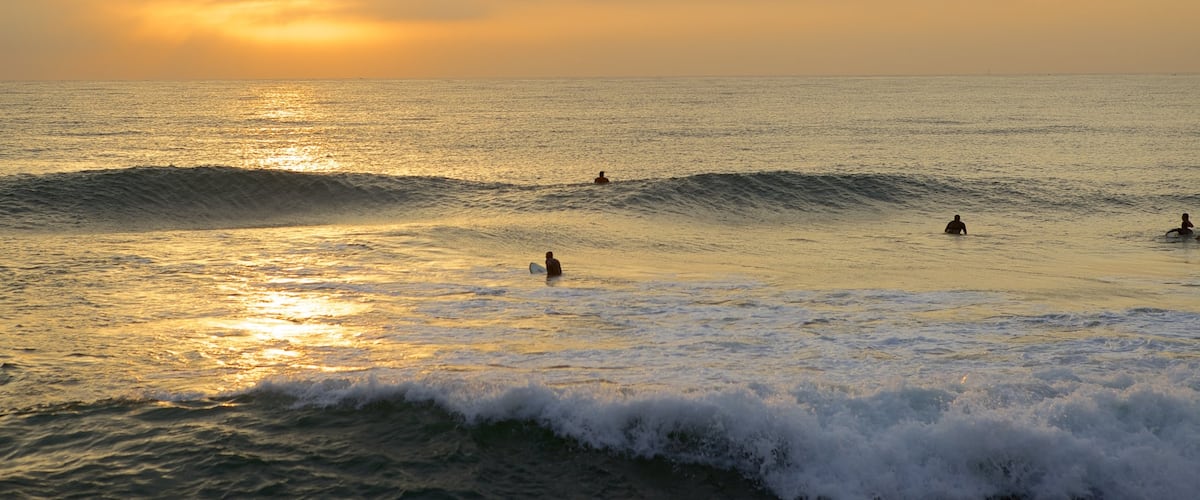 South Beach showing surfing, waves and landscape views