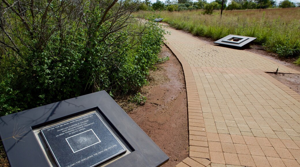 Sterkfontein Caves which includes signage and a park