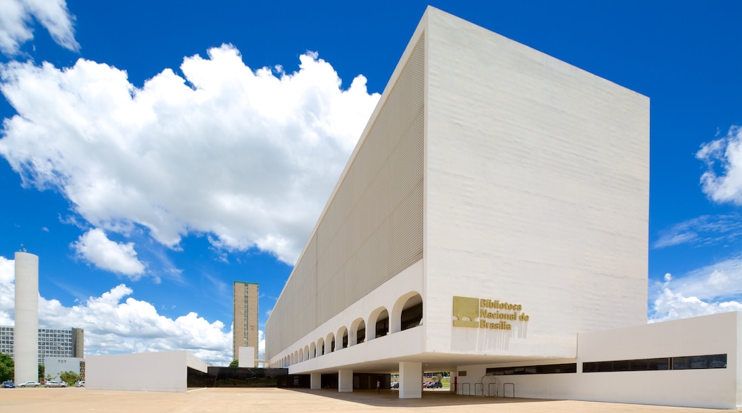 Biblioteca Nacional caracterizando uma cidade e arquitetura moderna