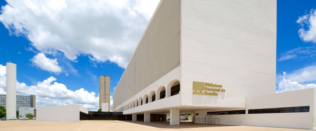 National Library showing a city and modern architecture