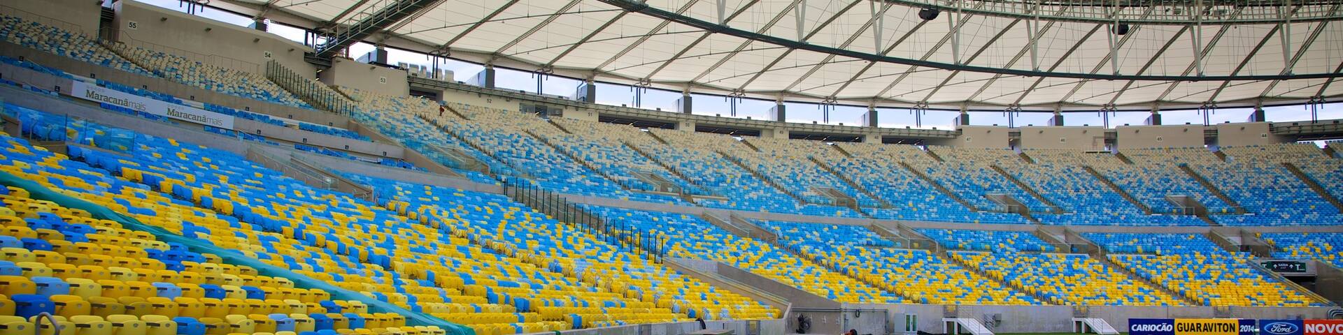 Maracana Stadium featuring modern architecture and interior views