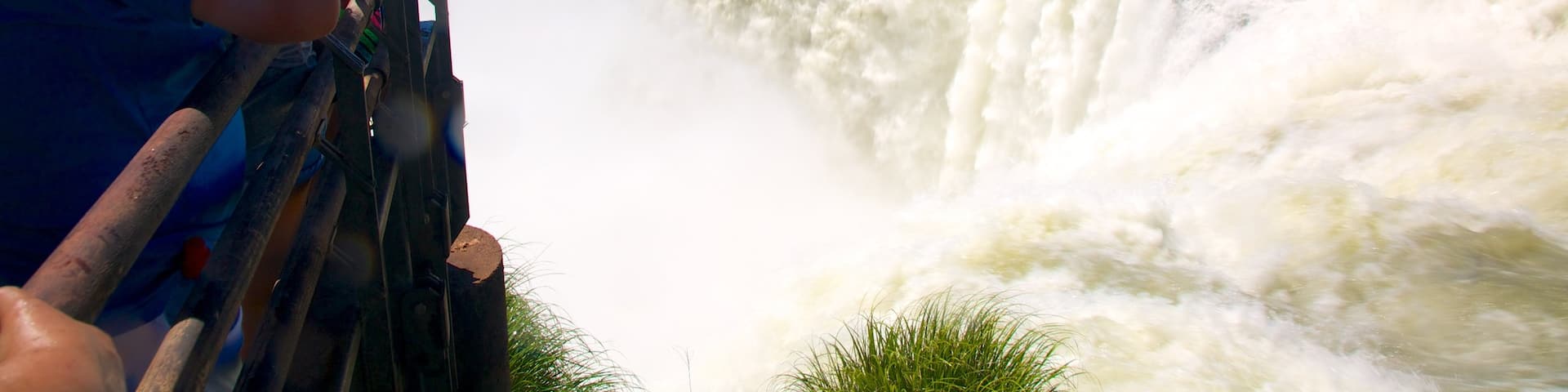 Devil\'s Throat showing a waterfall, views and rapids