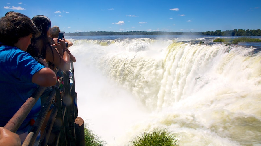 Devil\'s Throat showing a waterfall, views and rapids