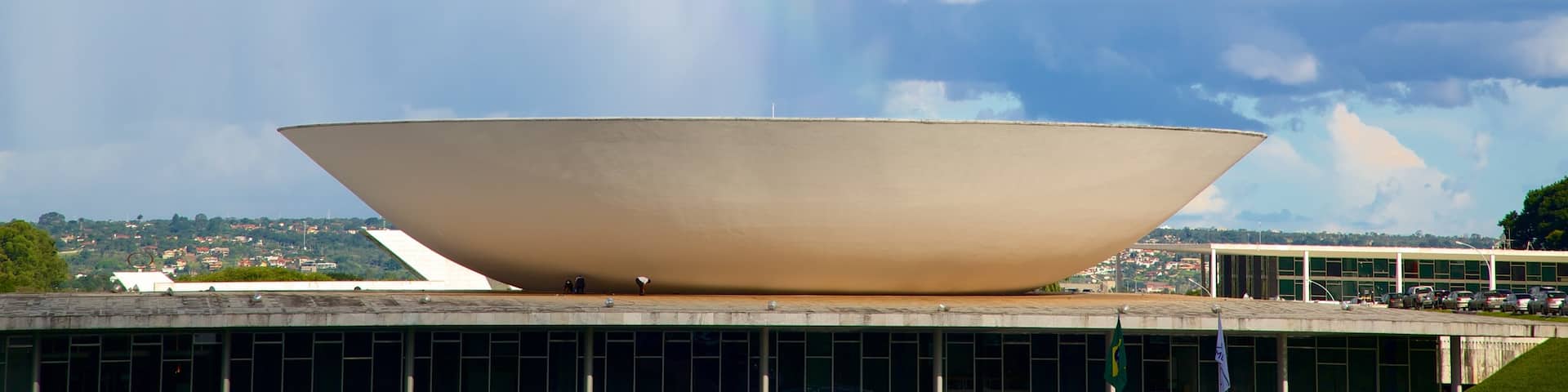 National Congress of Brazil which includes modern architecture and a city