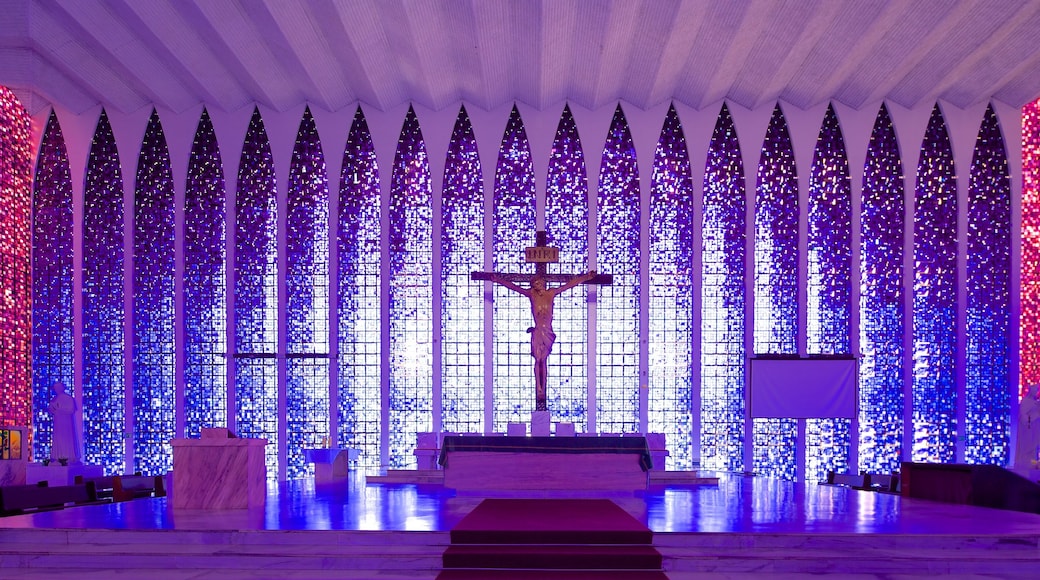 Santuário Dom Bosco que inclui aspectos religiosos, vistas internas e uma igreja ou catedral