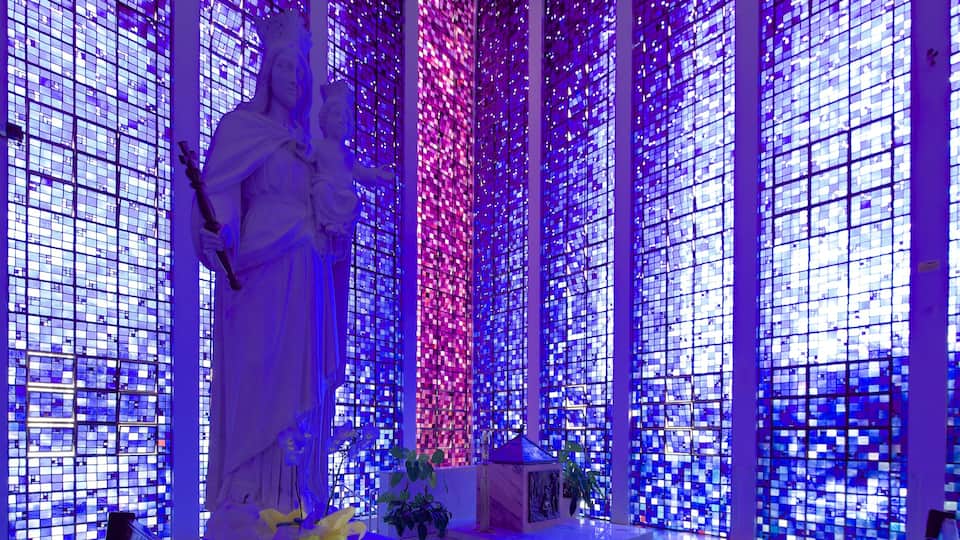Dom Bosco Sanctuary featuring interior views, a church or cathedral and religious aspects