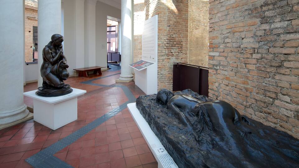 Pinacoteca do Estado which includes art, a statue or sculpture and interior views