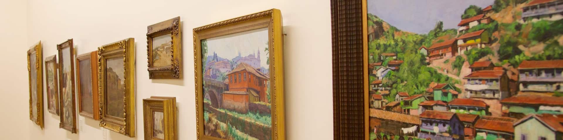 Pinacoteca do Estado featuring art and interior views