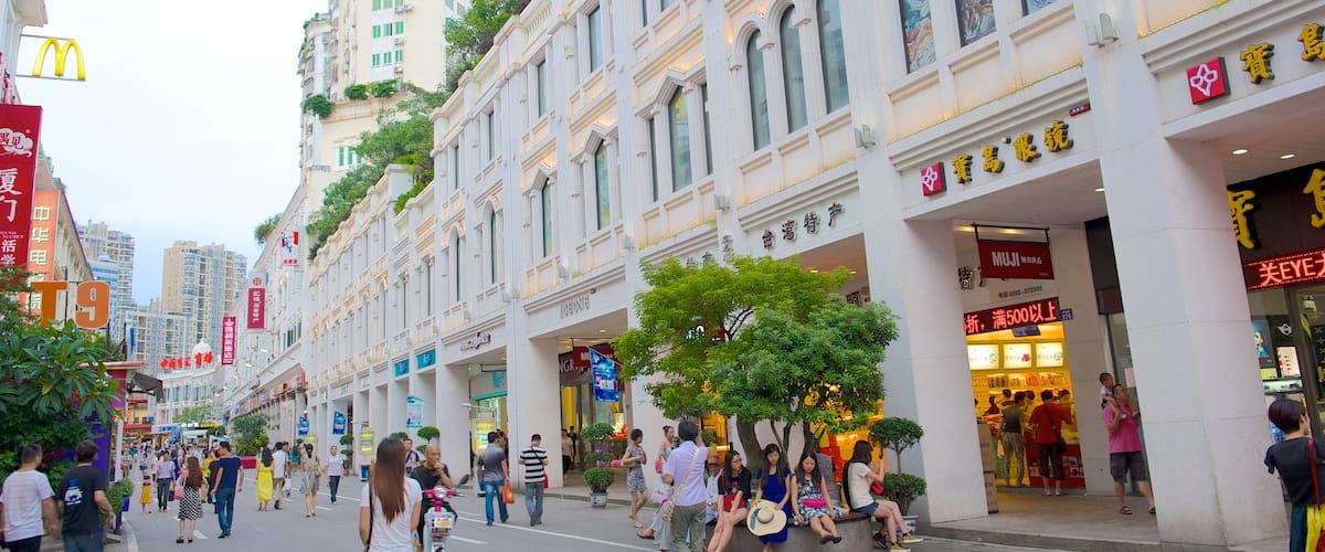 Xiamen mostrando una ciudad, imágenes de calles y shopping