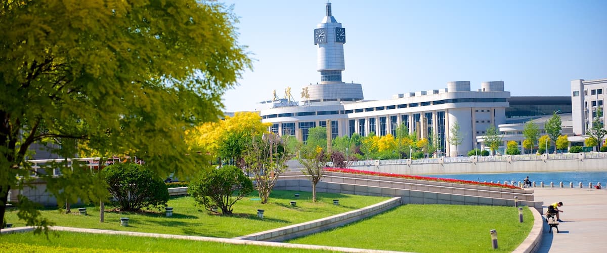 Tianjin mettant en vedette parc, architecture moderne et ville