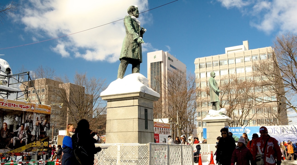 Sapporo which includes a statue or sculpture