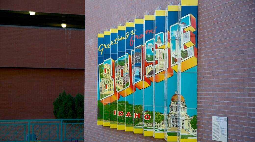 Boise showing art, outdoor art and signage
