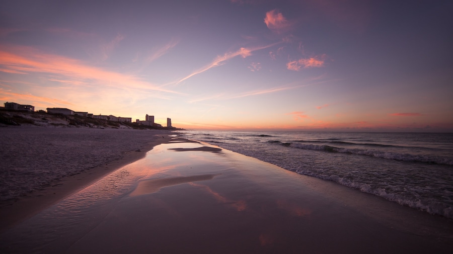 Fort Walton Beach which includes a sunset and a beach