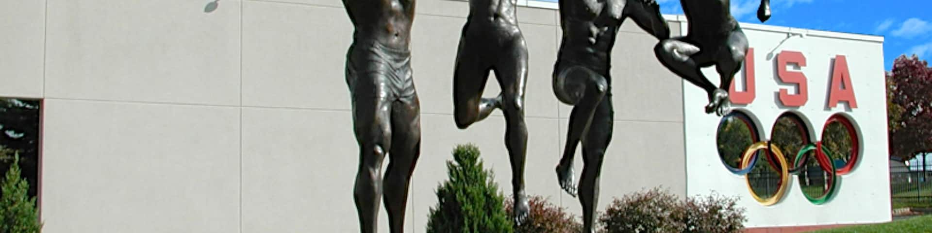 United States Olympic Complex which includes outdoor art and a statue or sculpture
