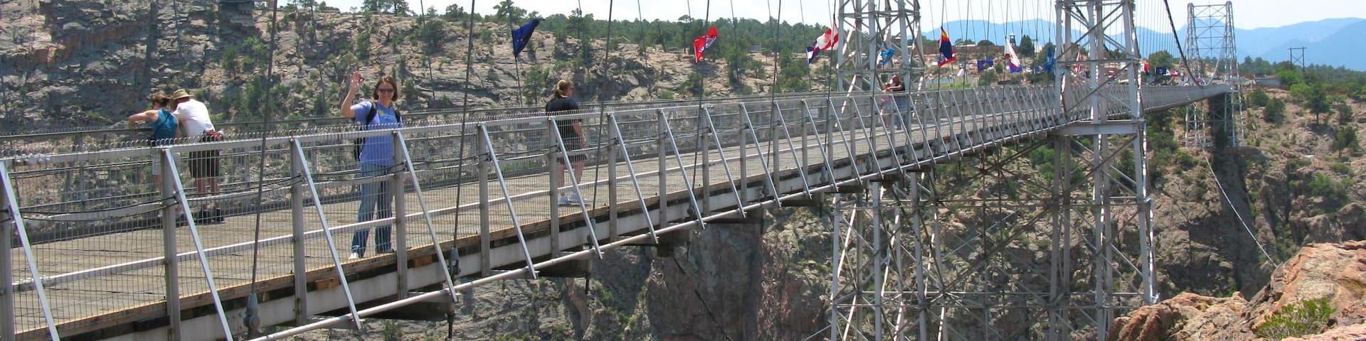 Royal Gorge Bridge featuring a bridge
