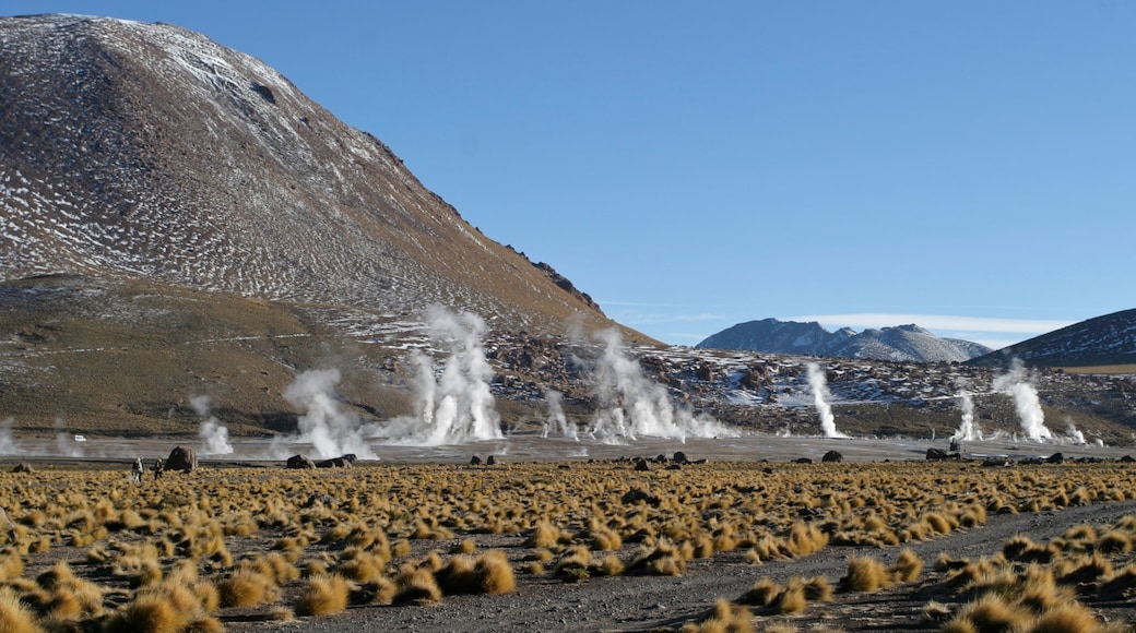 Chile which includes desert views and a hot spring