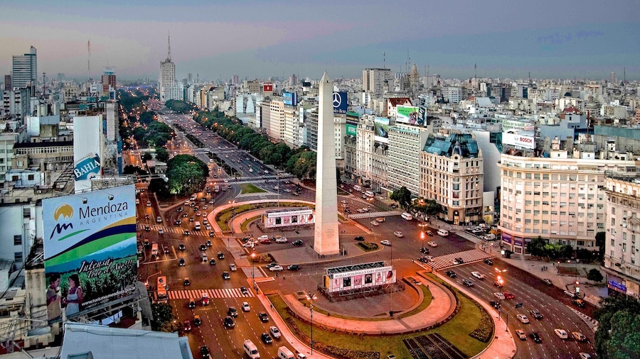 Buenos Aires which includes a square or plaza, a city and a monument