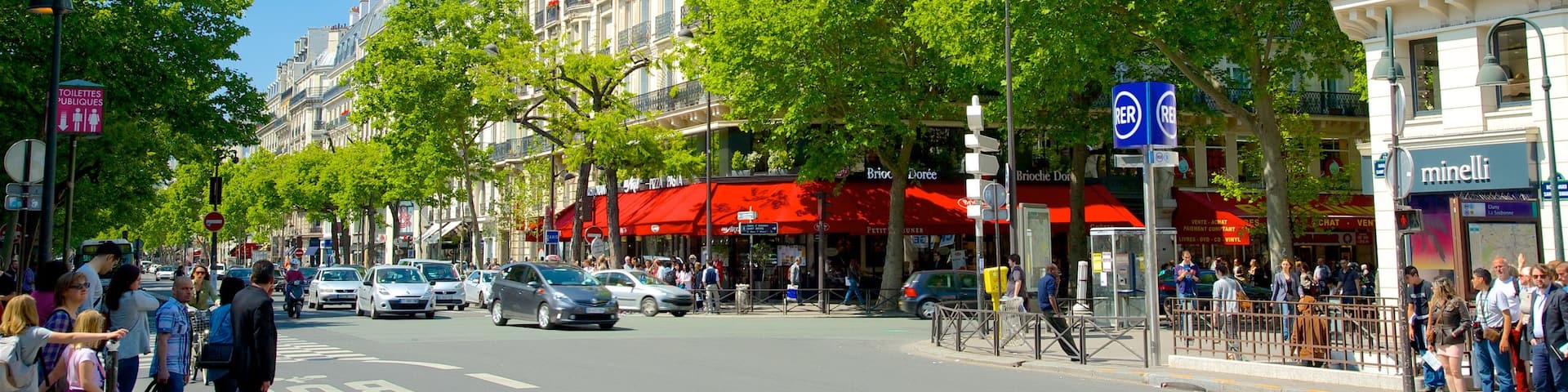 Quartier Latin showing street scenes