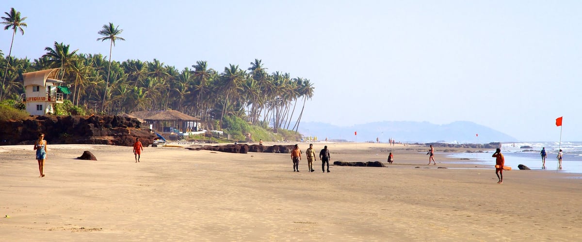 Ashvem Beach which includes tropical scenes, a sandy beach and general coastal views