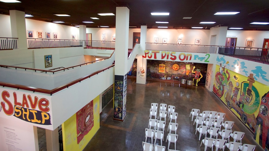 National Gallery of Jamaica showing interior views