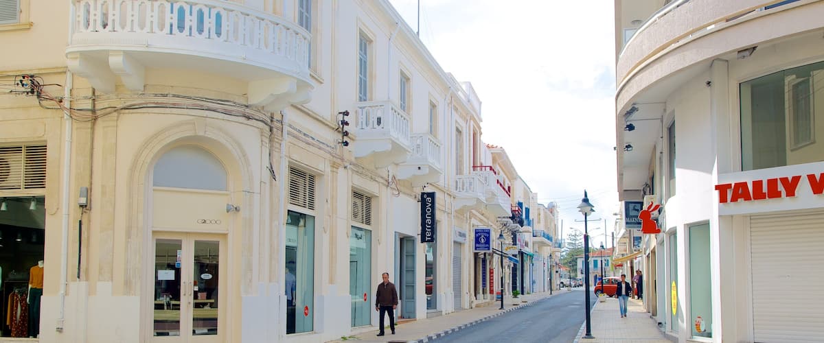 Old Town of Limassol showing street scenes
