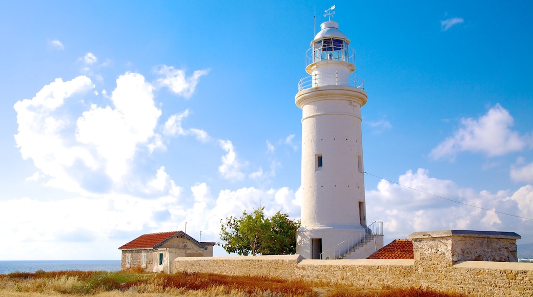 Paphos Archaeological Park featuring a lighthouse