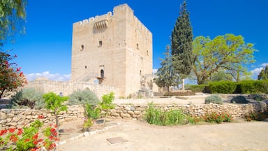 Kolossi Castle showing heritage architecture, a garden and a castle