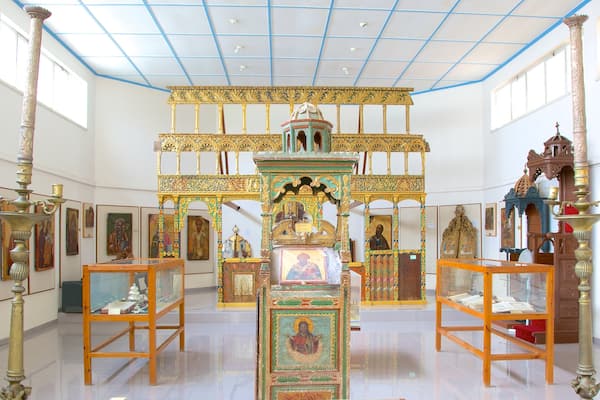Bysantinska museet som inkluderar interiörer