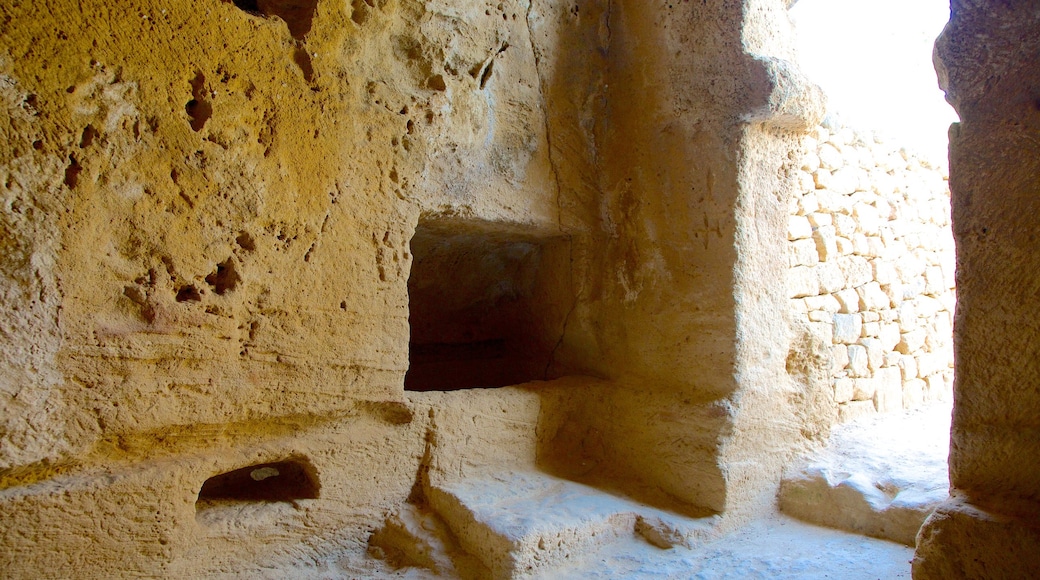 Tombs of the Kings featuring heritage architecture, a ruin and interior views