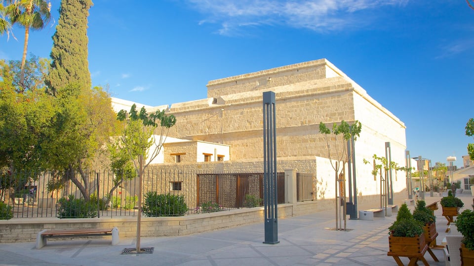Castillo de Limassol mostrando patrimonio de arquitectura, escenas urbanas y un castillo