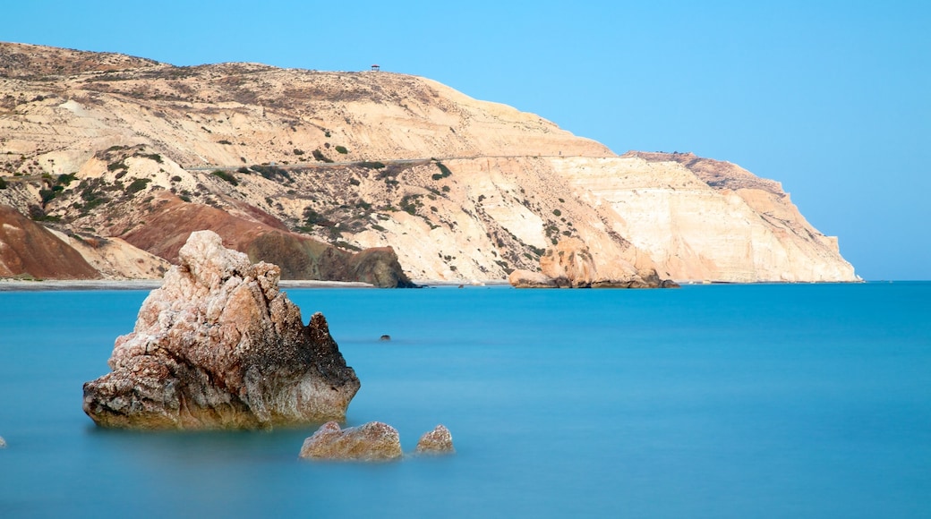 Aphrodite\'s Rock featuring rugged coastline