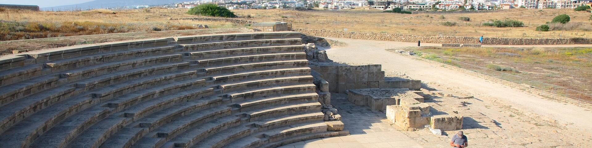 Paphos Archaeological Park showing a ruin and heritage architecture