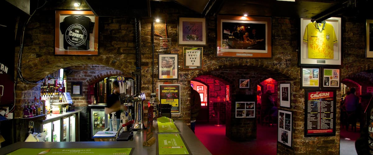 Cavern Club featuring interior views and a bar