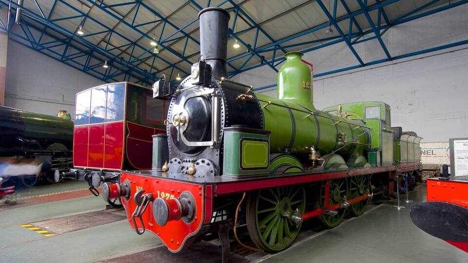 York National Railway Museum showing railway items and interior views